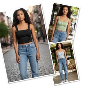 Women’s Crop Tops Sz M lot of 3